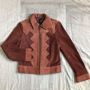 ASOS Suede Jacket with Contrast Panels